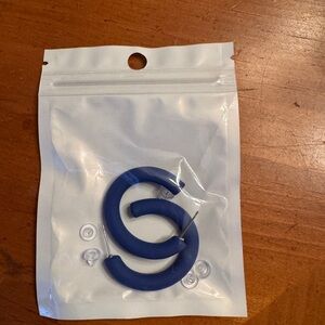 Acrylic Neon 80s Earrings Women Retro Colorful Hoop Earrings Blue